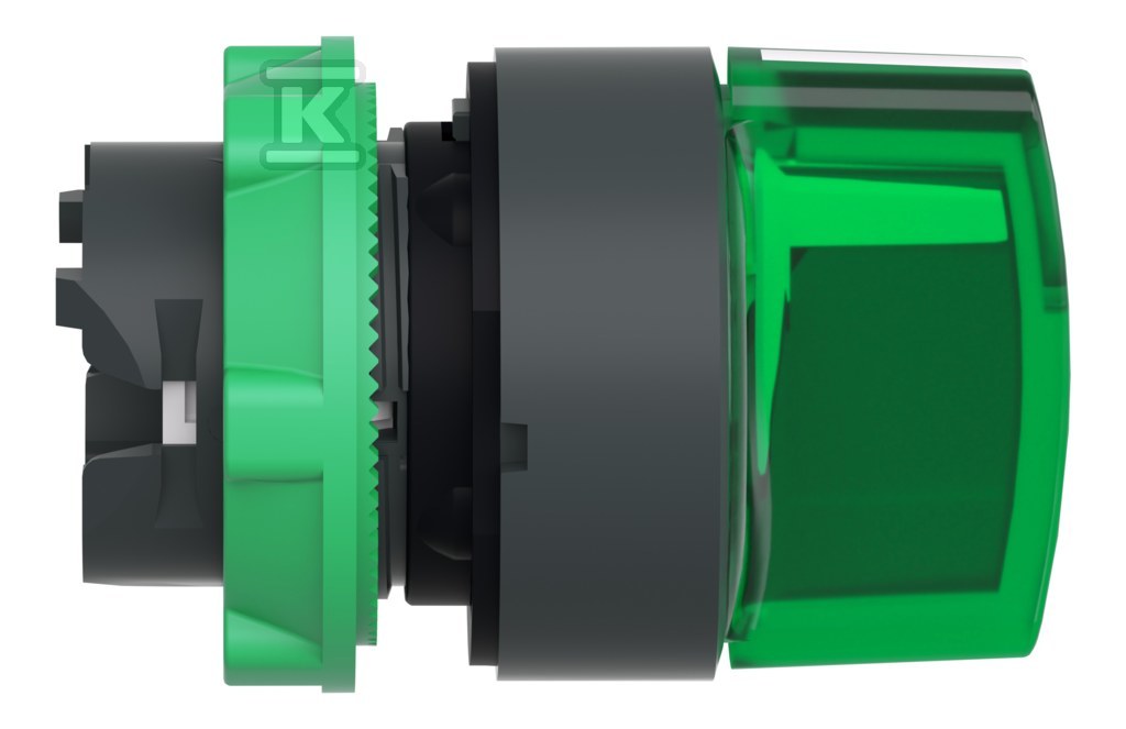 Comutator 2 poziții verde stabil LED - ZB5AK1333
